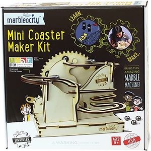 PlayMonster- MARBLEOCITY MINI COASTER MAKER KIT- Wooden STEM Project- NWT
